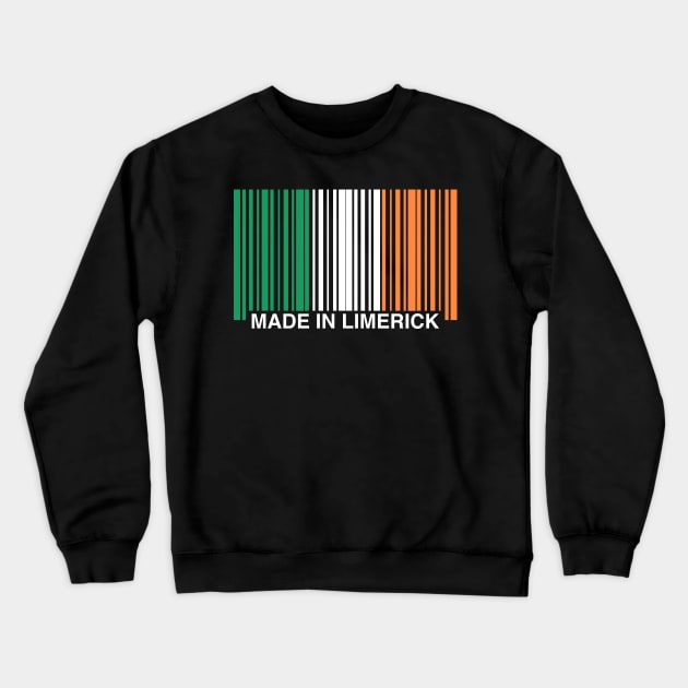 Made in Limerick Ireland Funny Irish Barcode Crewneck Sweatshirt by GiftTrend